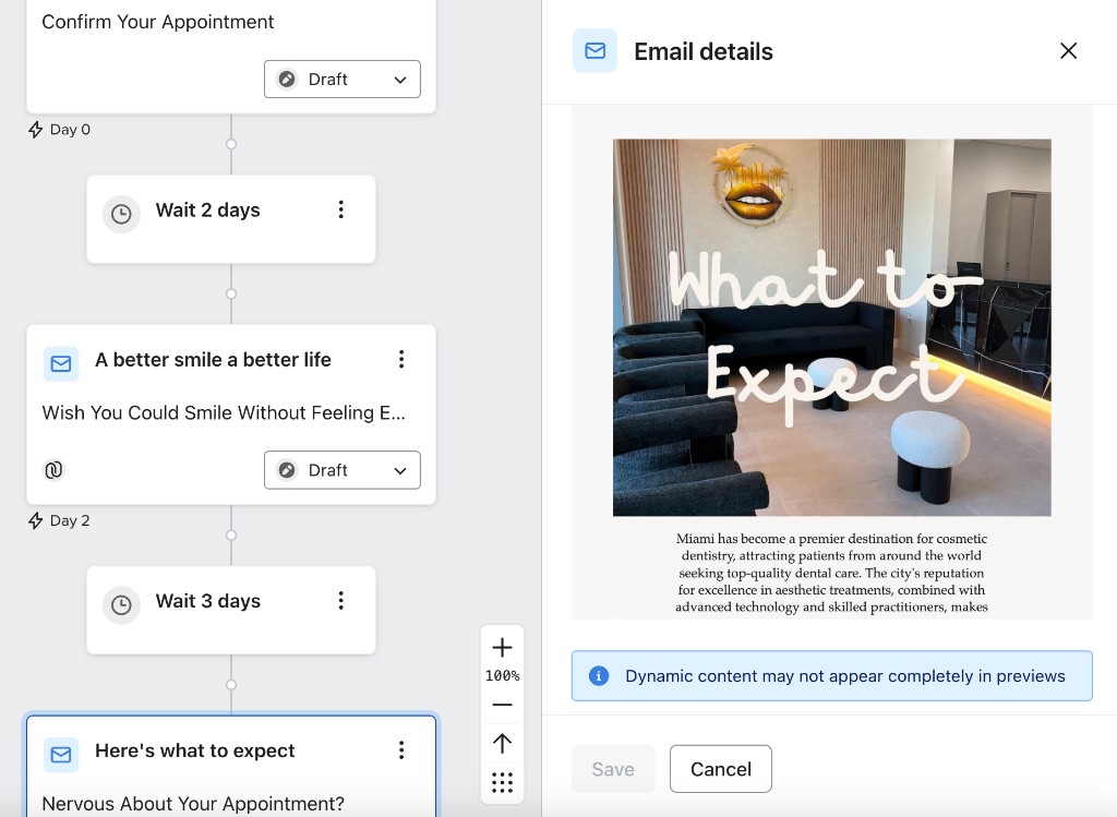 Marketing — dental appointment email series