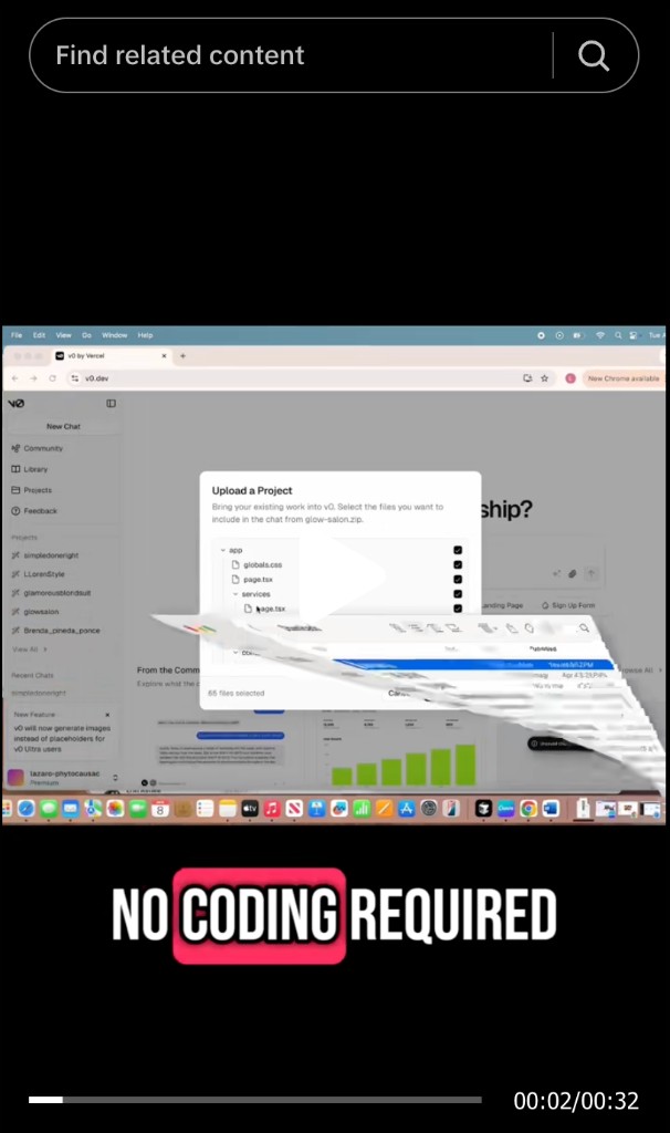 TikTok — no coding required
